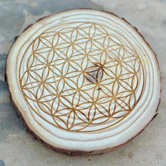 Wooden Crystal Grid Flower of Life for Altar Decor Accessories Sacred Geometry - Picture 8 of 8